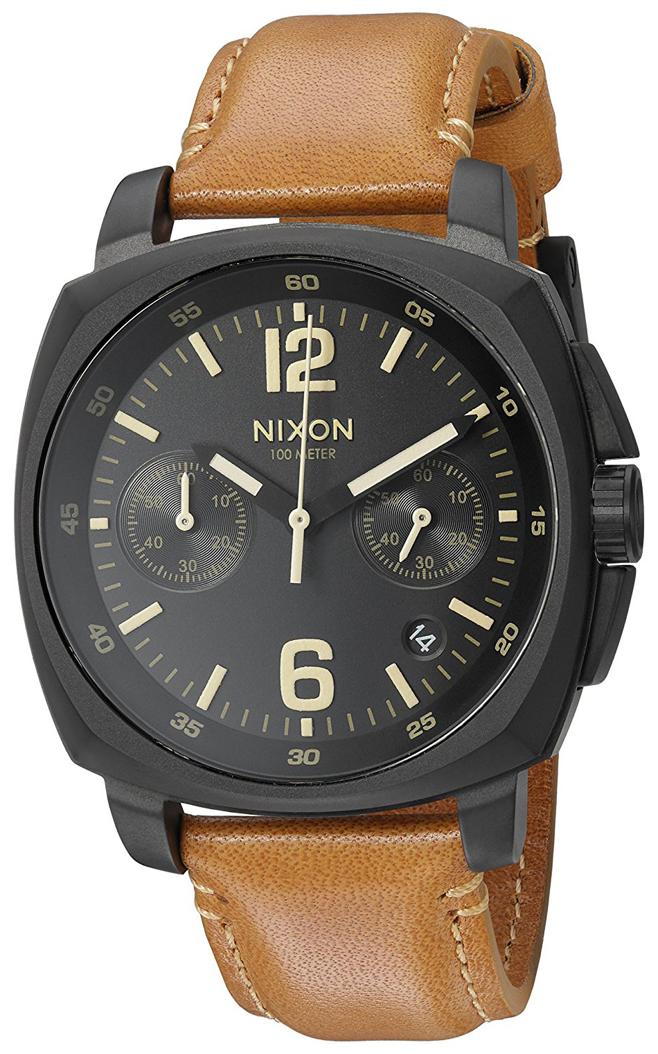 Nixon 99999 Herrklocka A10732447-00 Svart/Läder - Nixon