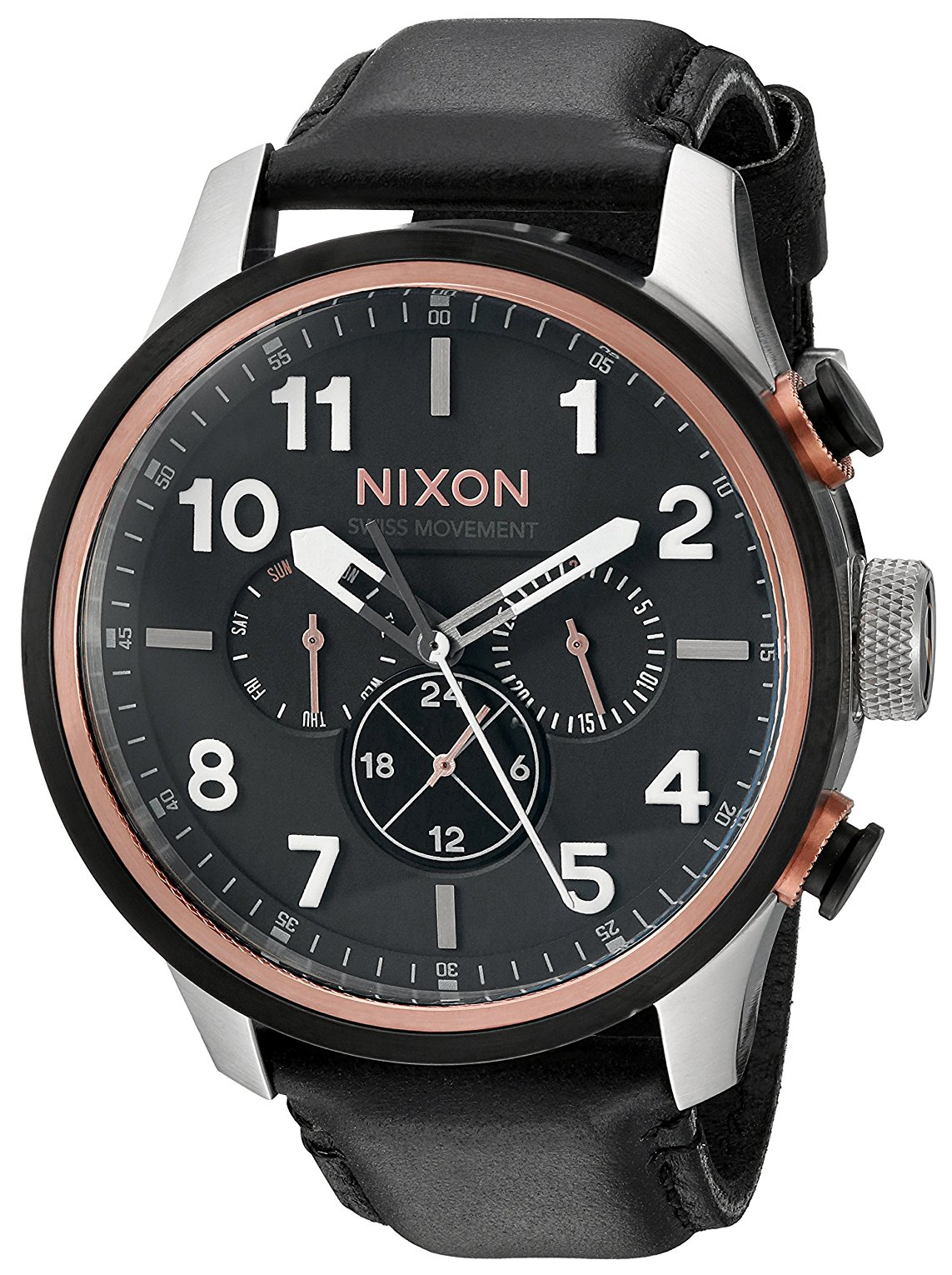 Nixon 99999 Herrklocka A10822051-00 Svart/Läder Ø46 mm - Nixon