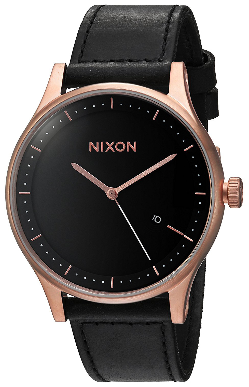 Nixon 99999 Herrklocka A11611098-00 Svart/Läder Ø41 mm - Nixon