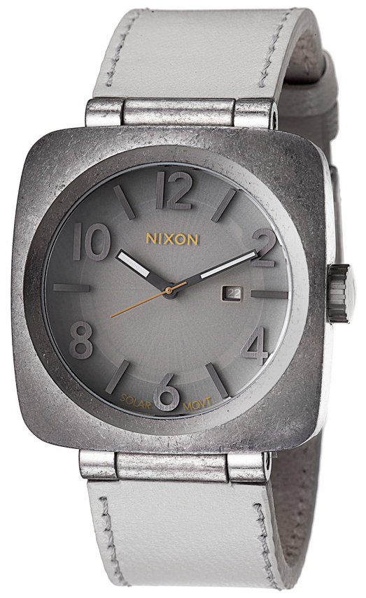 Nixon 99999 Herrklocka A117656-00 Grå/Läder - Nixon