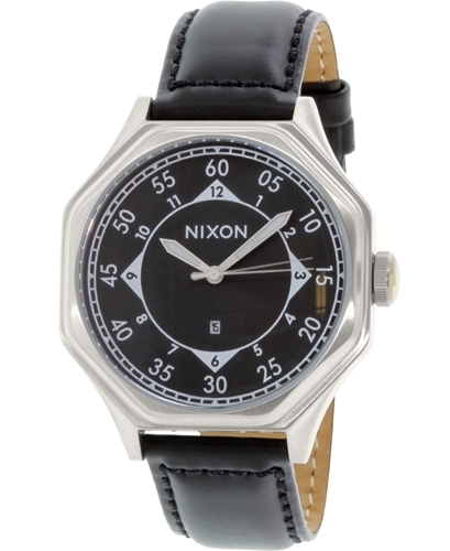 Nixon 99999 Herrklocka A196000-00 Svart/Läder Ø42.5 mm - Nixon