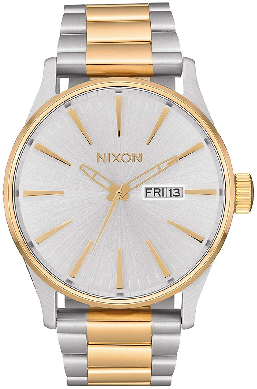 Nixon Herrklocka A3561921-00 Silverf&auml;rgad/Gulguldtonat st&aring;l &Oslash;42 mm