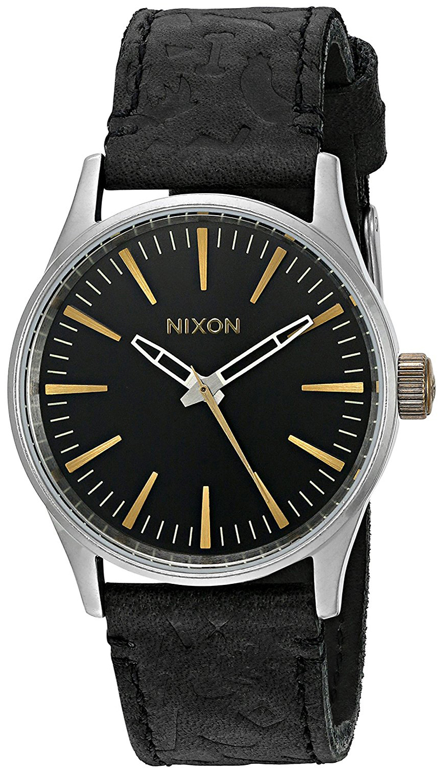 Nixon Herrklocka A3772222-00 The Sentry Svart/Läder Ø38 mm - Nixon