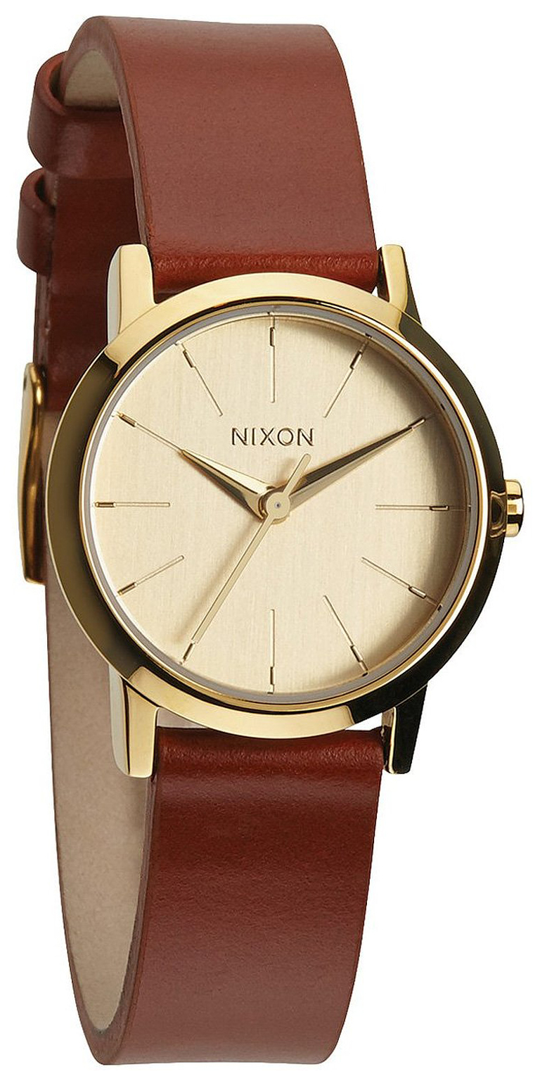 Nixon 99999 Damklocka A3981425-00 Gulguldstonad/Läder Ø26 mm - Nixon