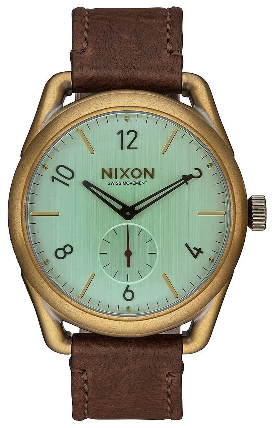 Nixon 99999 Herrklocka A4592223-00 Grön/Läder Ø39 mm - Nixon