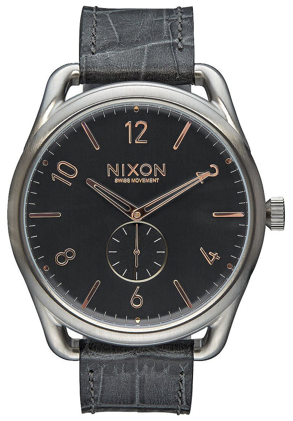 Nixon 99999 Herrklocka A4652145-00 Svart/Läder Ø45 mm - Nixon