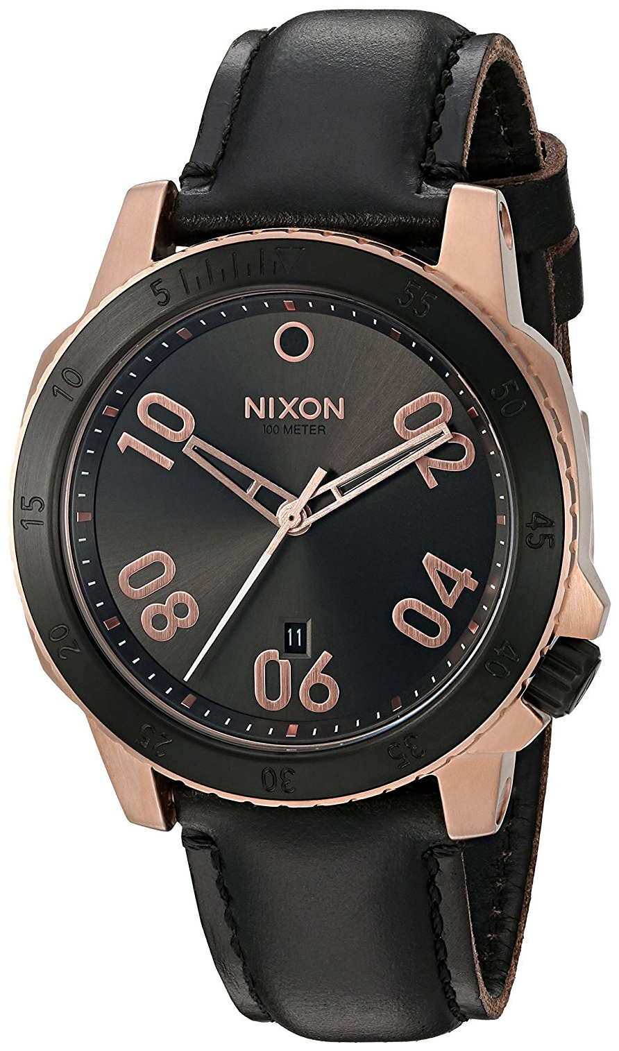 Nixon 99999 Herrklocka A5082308-00 Svart/Läder Ø44 mm - Nixon