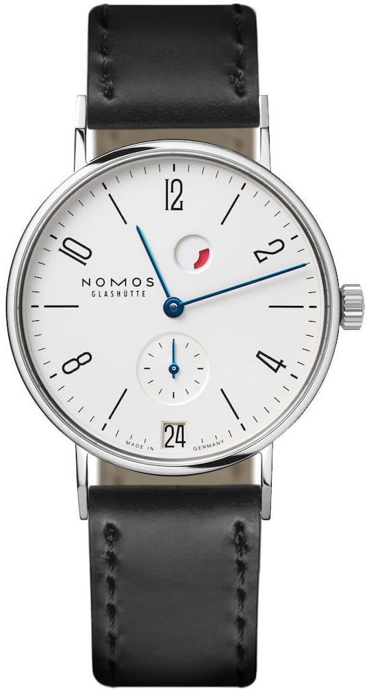 Nomos Glashütte Herrklocka N-131 Tangente Vit/Läder Ø35 mm - Nomos Glashütte