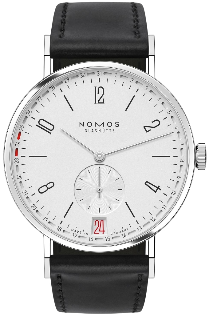 Nomos Glashütte Herrklocka N-135 Tangente Silverfärgad/Läder - Nomos Glashütte
