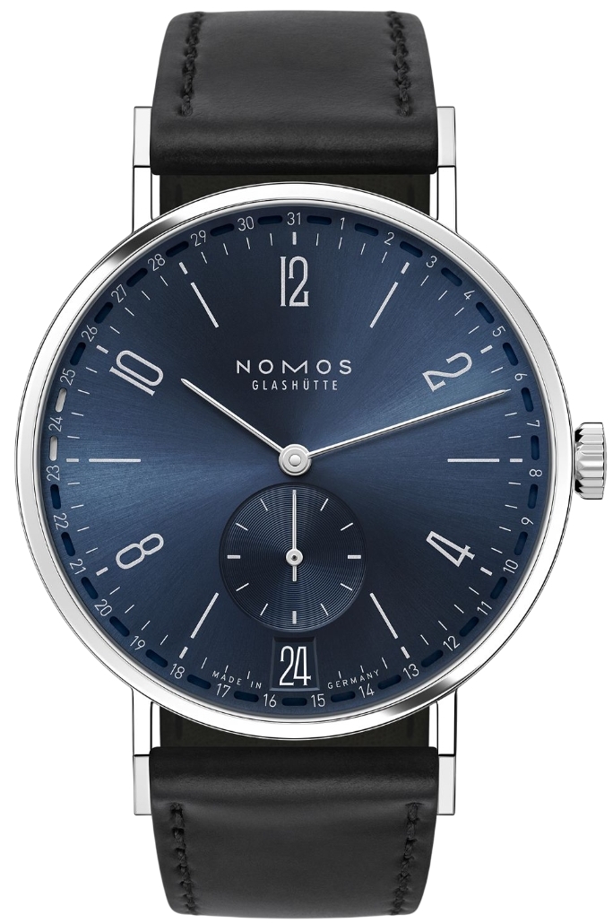 Nomos Glashütte Herrklocka N-136.SB Tangente Blå/Läder Ø37.5 mm - Nomos Glashütte