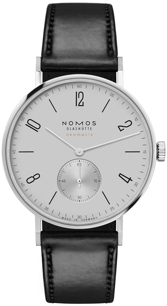 Nomos Glashütte N-143 Tangente Silverfärgad/Läder Ø38.5 mm - Nomos Glashütte