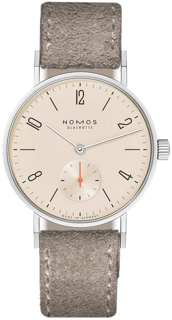 Nomos Glashütte Damklocka N-151 Tangente Antikvit/Läder Ø32.8 mm - Nomos Glashütte