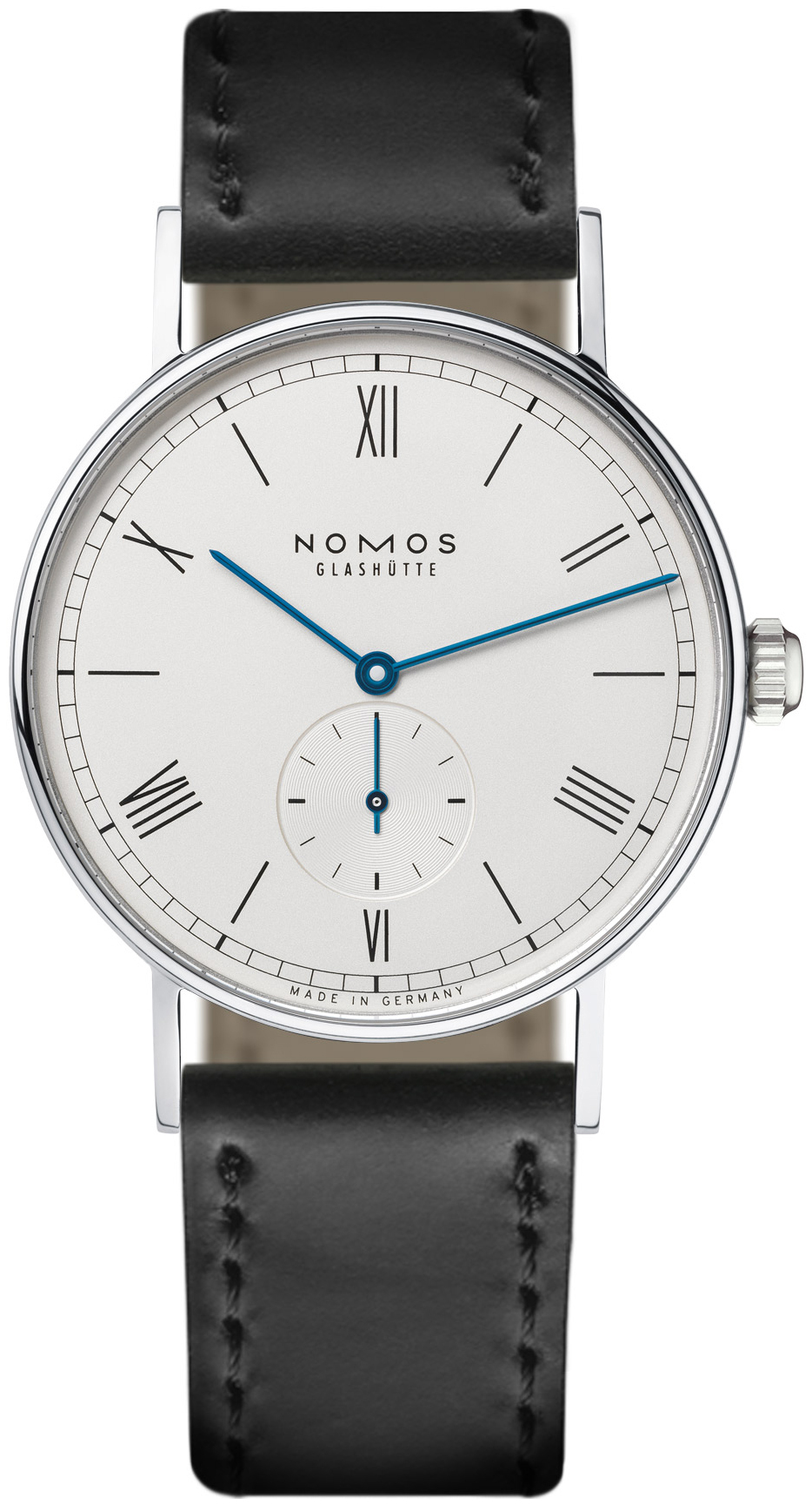 Nomos Glashütte Herrklocka N-235 Ludwig Vit/Läder Ø37.5 mm - Nomos Glashütte