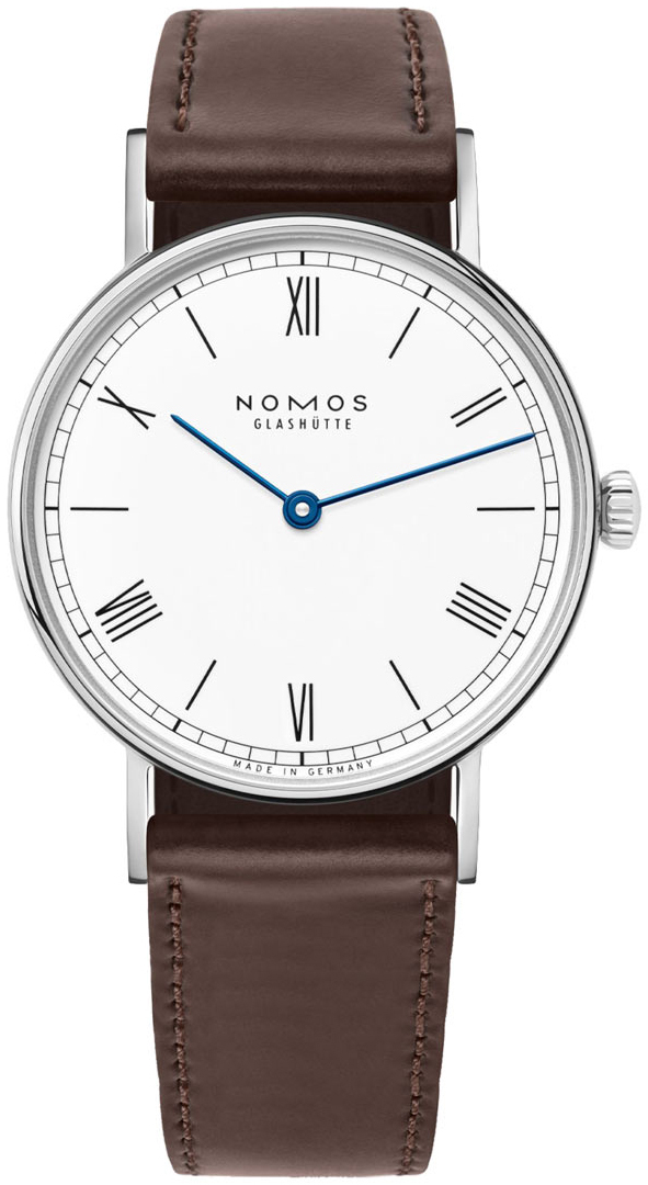 Nomos Glashütte Damklocka N-242 Ludwig Vit/Läder Ø32.8 mm - Nomos Glashütte
