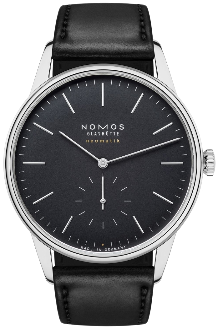 Nomos Glashütte Herrklocka N-346 Orion Neomatik Svart/Läder Ø38.5 - Nomos Glashütte