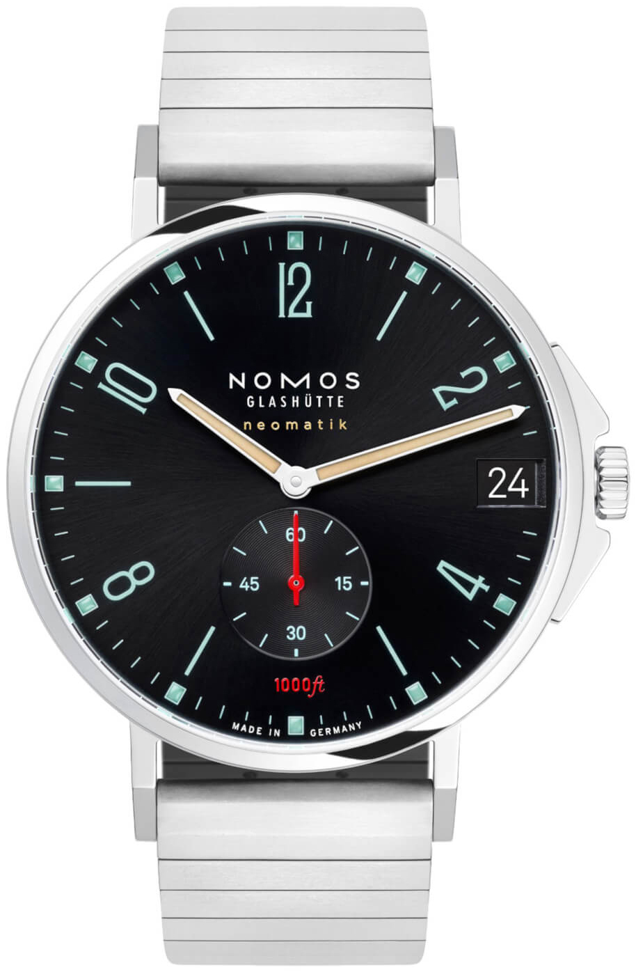 Nomos Glashütte Herrklocka N-581 Tangente Svart/Stål Ø42 mm - Nomos Glashütte