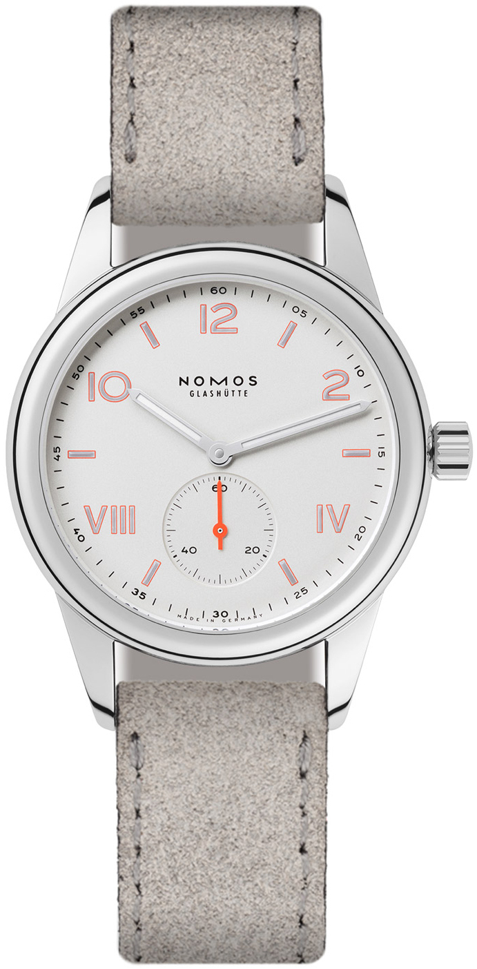 Nomos Glashütte N-709 Club Vit/Läder Ø36 mm - Nomos Glashütte