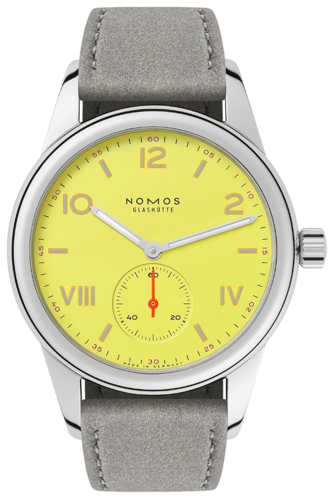 Nomos Glashütte N-718 Club Campus Gul/Läder Ø36 mm - Nomos Glashütte
