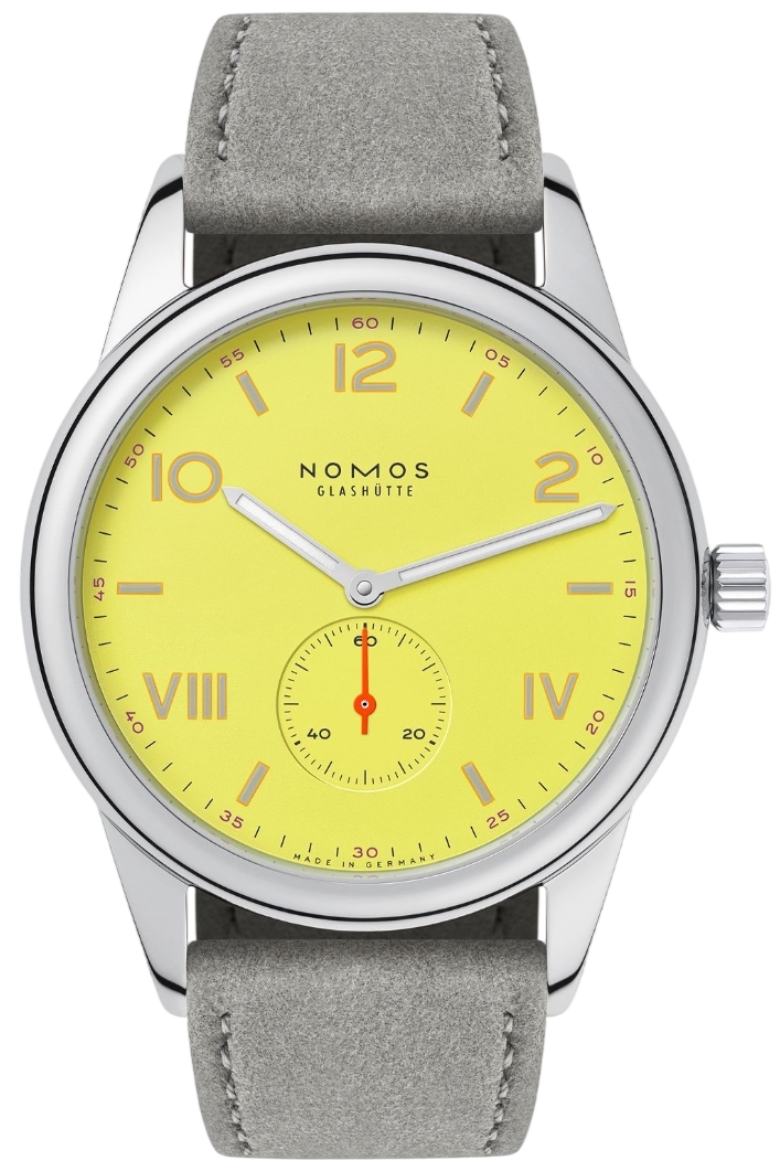 Nomos Glashütte Herrklocka N-721.GB Club Campus Gul/Läder Ø38.5 mm - Nomos Glashütte