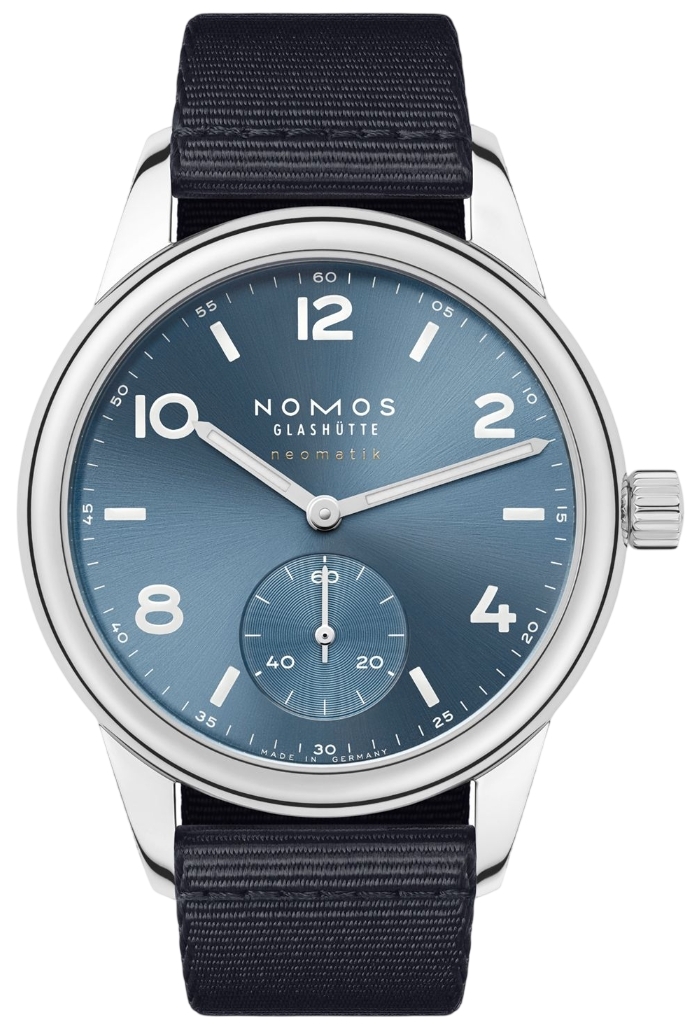 Nomos Glash&uuml;tte Herrklocka N-750-textile Club Sport neomatik