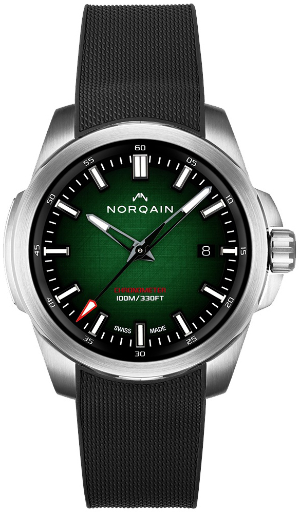 Norqain Herrklocka N3008S03A/ES301/322BR.20S Independence Grön/Gummi - Norqain