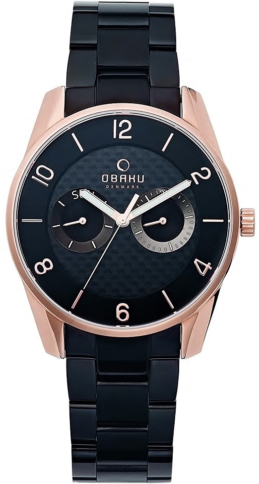 Obaku Herrklocka V171GMVBSB Flint Svart/Stål Ø41 mm - Obaku