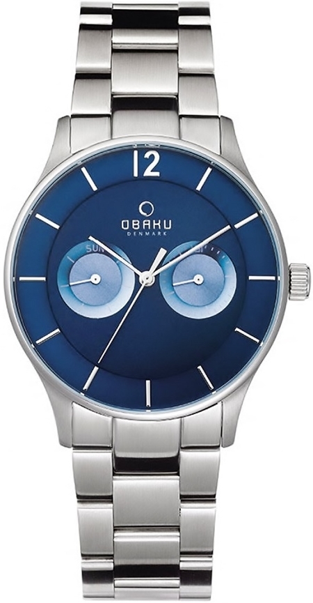 Obaku Herrklocka V192GMCLSC Luft Blå/Stål Ø39 mm - Obaku