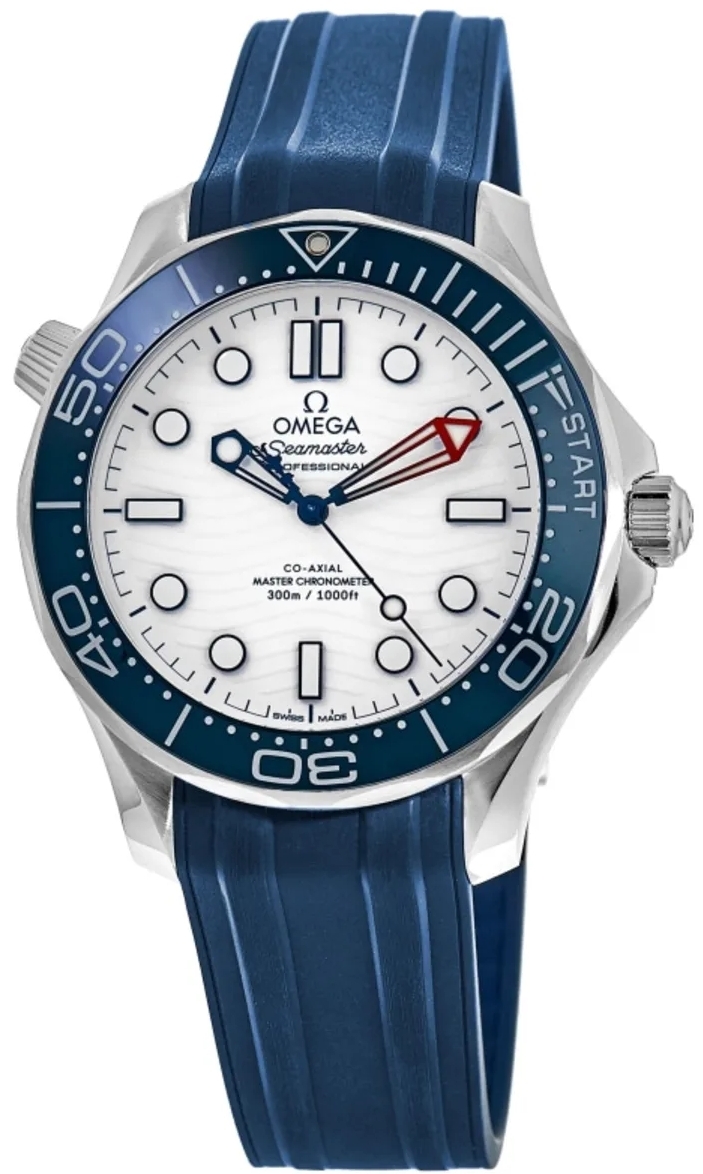 Omega Herrklocka 210.32.42.20.04.002 Seamaster Diver 300M Vit/Gummi