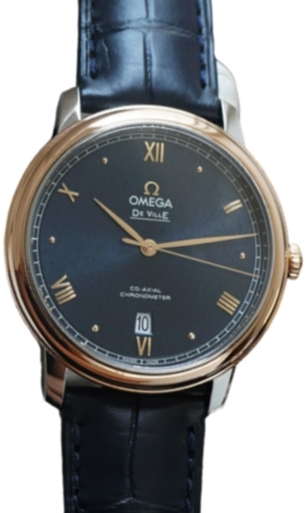 Omega Herrklocka 424.23.40.20.03.001 De Ville Prestige Blå/Läder - Omega