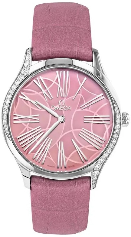 Omega Damklocka 428.18.36.60.10.001 De Ville Mini Tresor Rosa/Läder - Omega