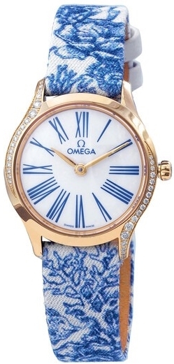 Omega Damklocka 428.57.26.60.04.001 De Ville Mini Tresor Vit/Läder - Omega