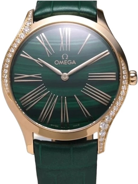 Omega Damklocka 428.58.36.60.99.001 De Ville Tresor Grön/Läder Ø36 - Omega