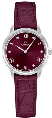 Omega Damklocka 434.13.28.60.61.001 De Ville Prestige Röd/Läder - Omega
