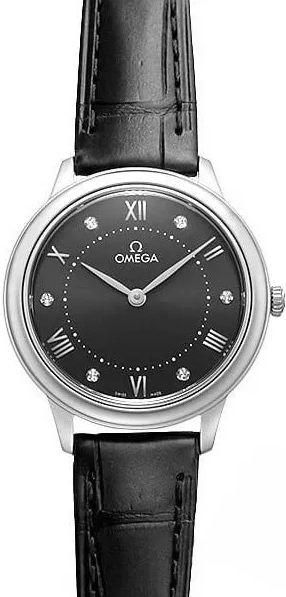 Omega Damklocka 434.13.30.60.51.001 De Ville Prestige Svart/Läder - Omega