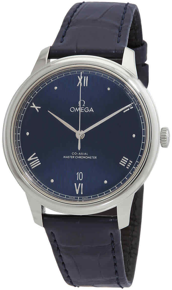 Omega Herrklocka 434.13.40.20.03.001 De Ville Prestige Blå/Läder - Omega
