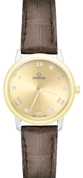 Omega Damklocka 434.23.28.60.58.001 De Ville Prestige Guld/Läder - Omega