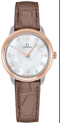 Omega Damklocka 434.23.30.60.55.001 De Ville Prestige Vit/Läder Ø30 - Omega