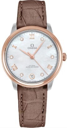 Omega Damklocka 434.23.34.20.55.001 De Ville Prestige Vit/Läder Ø34 - Omega