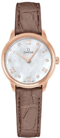 Omega Damklocka 434.53.28.60.55.001 De Ville Prestige Vit/Läder - Omega