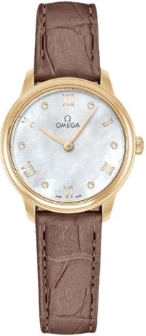 Omega Damklocka 434.53.28.60.55.002 De Ville Prestige Vit/Läder - Omega