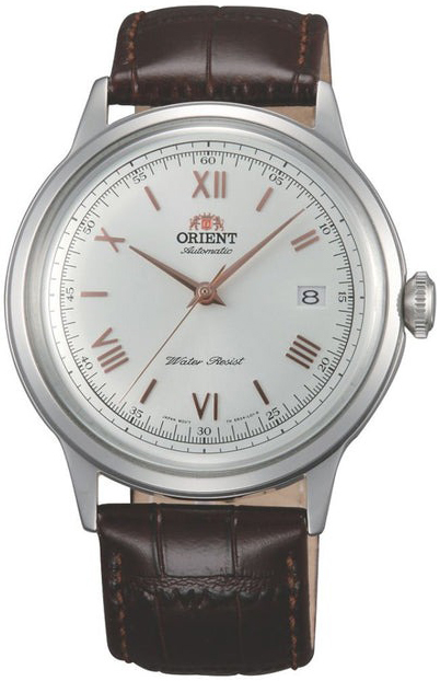 Orient Herrklocka AC00008W Bambino Silverfärgad/Läder Ø40.5 mm