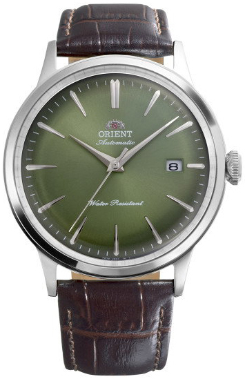 Orient Herrklocka RA-AC0029E30B Bambino Grön/Läder Ø40.5 mm
