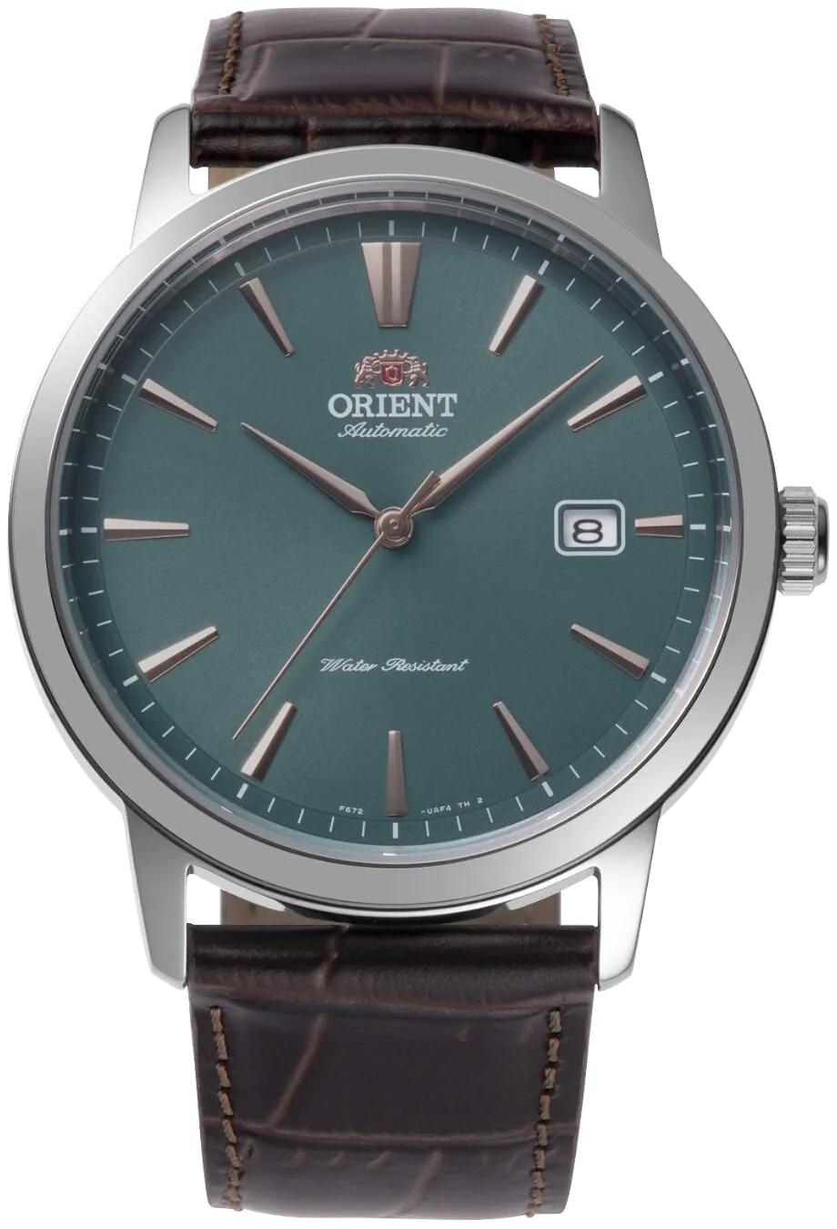 Orient Herrklocka RA-AC0F13E30B Contemporary Grön/Läder Ø42 mm