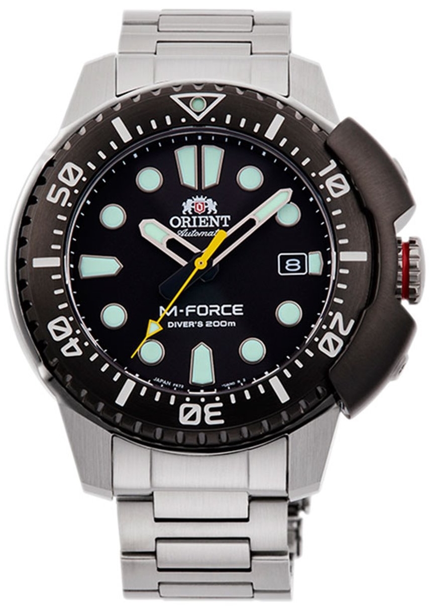 Orient Herrklocka RA-AC0L01B00B M-Force Svart/St&aring;l &Oslash;47.3 mm