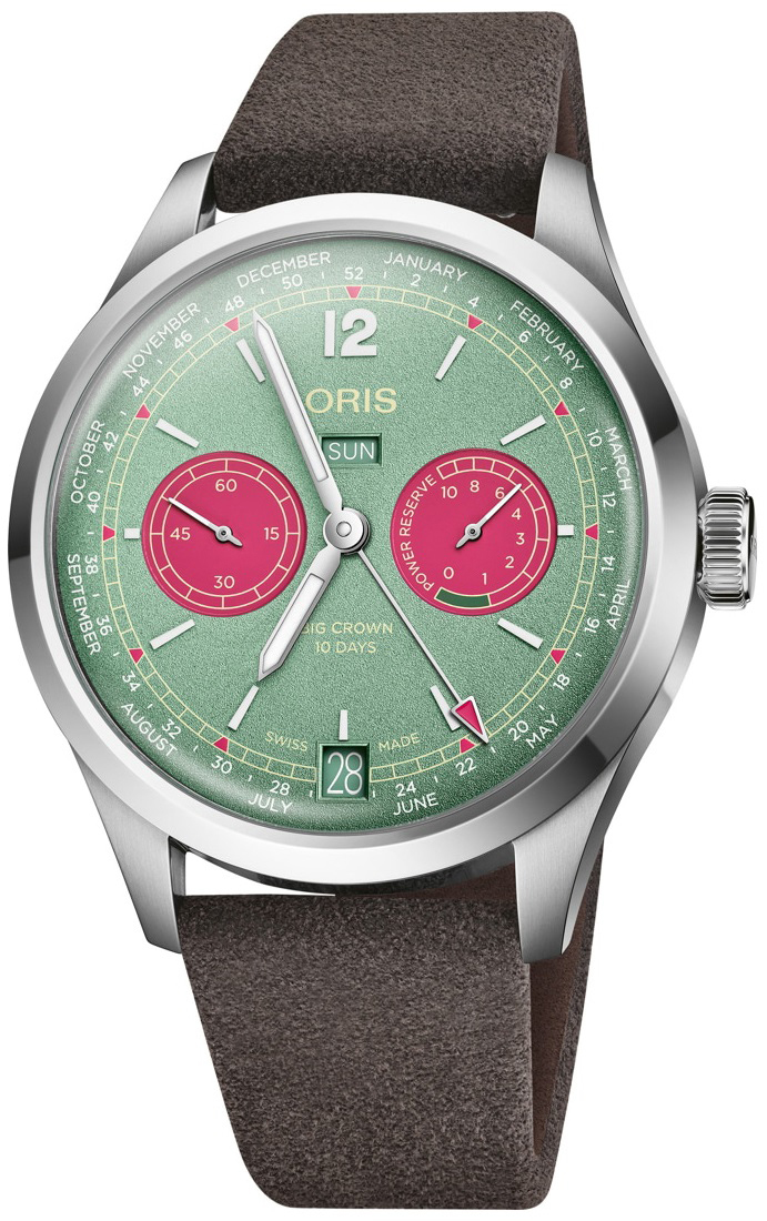 Oris Herrklocka 01 113 7800 4057-07 5 21 14FC Big Crown Gr&ouml;n/L&auml;der