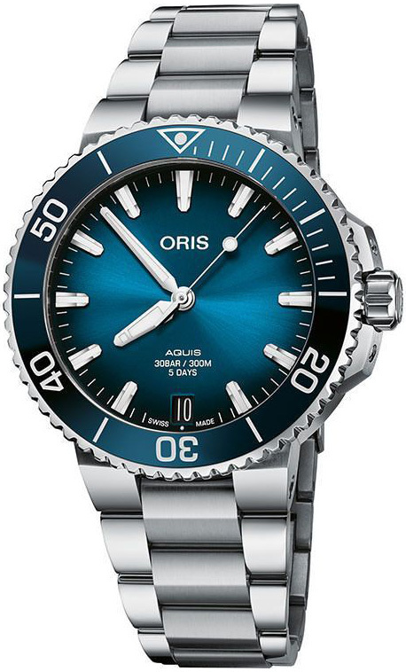 Oris Herrklocka 01 400 7769 4135-07 8 22 09PEB Aquis Blå/Stål - Oris