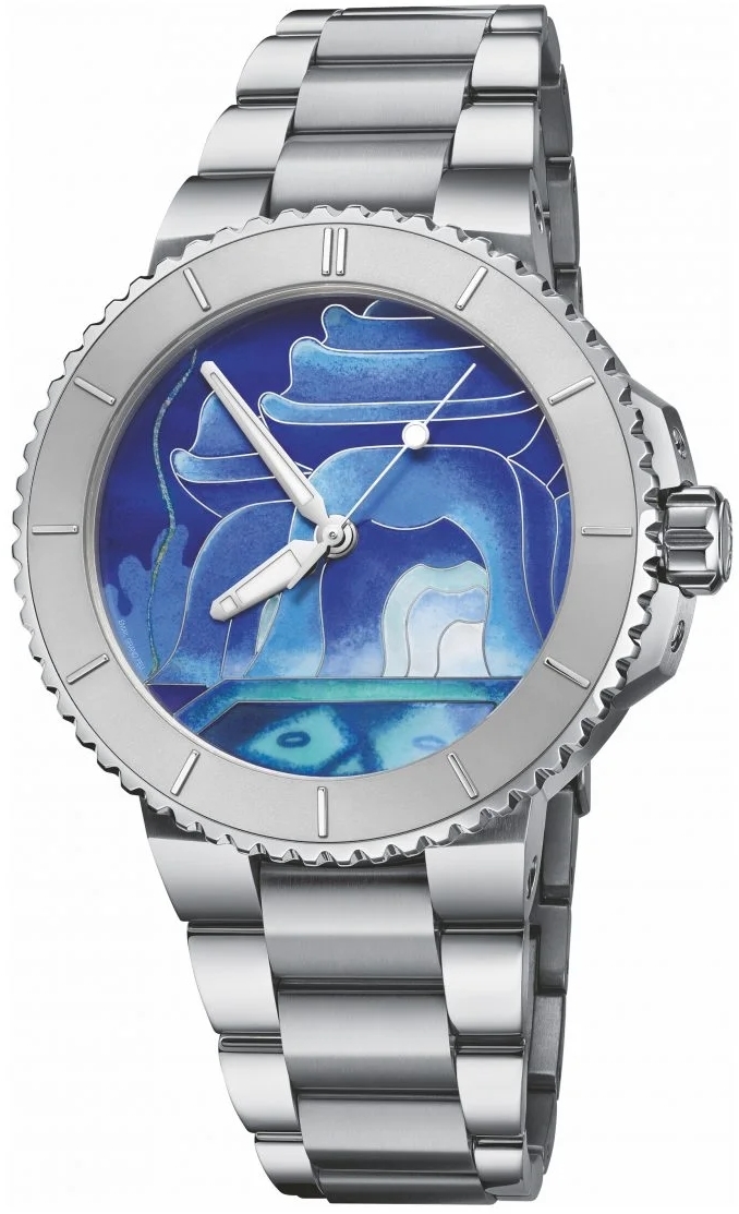 Oris Damklocka 01 400 7769 4185-Set Aquis Flerfärgad/Stål Ø41.5 mm - Oris