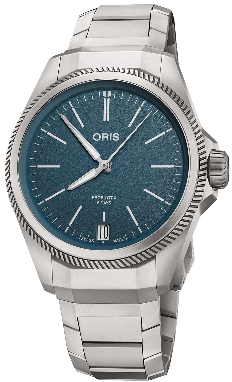 Oris Herrklocka 01 400 7778 7155-07 7 20 01TLC Propilot X Blå/Titan - Oris