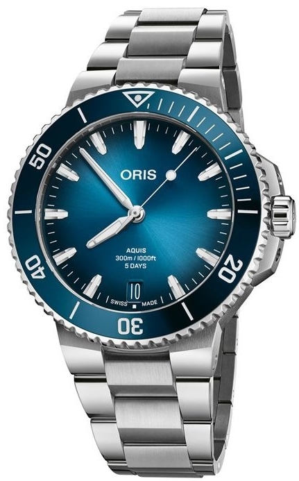 Oris Herrklocka 01 400 7790 4135-07 8 23 02PEB Aquis Blå/Stål - Oris