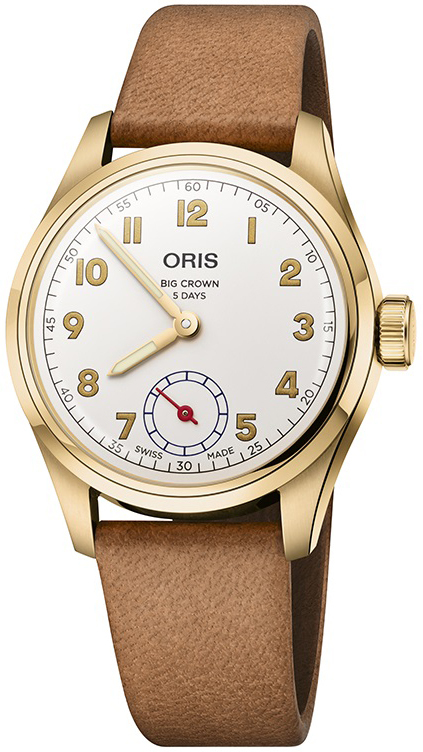 Oris 01 401 7782 6081-SET Big Crown Vit/Läder Ø38 mm - Oris